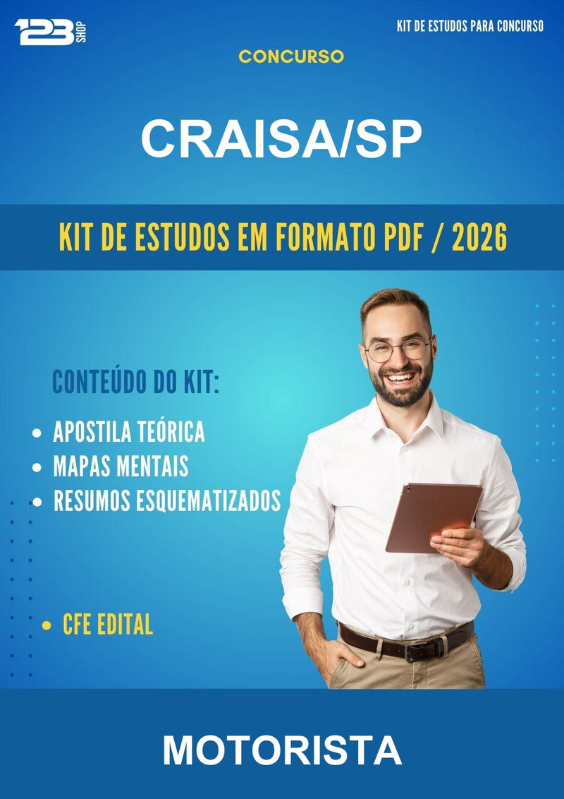 Kit de Estudos para o Concurso Craisa/SP para Motorista