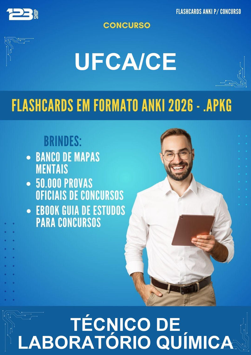 Flashcards Anki para o Concurso Ufca/CE para Técnico de Laboratório Química - 400 Flashcards
