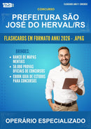 Flashcards Anki para o Concurso Prefeitura São José do Herval/RS para Operário Especializado - 400 Flashcards