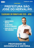 Flashcards Anki para o Concurso Prefeitura São José do Herval/RS para Professor de Geografia E História - 400 Flashcards