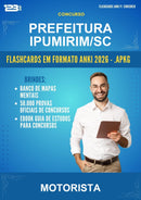 Flashcards Anki para o Concurso Prefeitura Ipumirim/SC para Motorista - 600 Flashcards