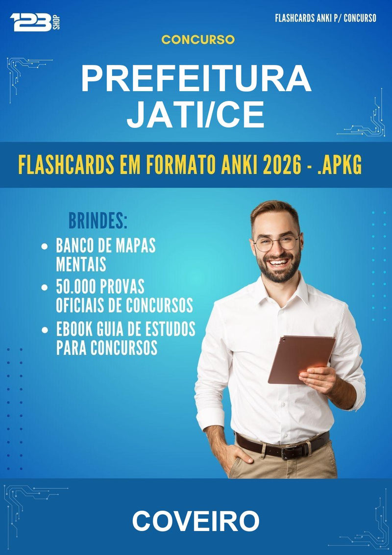 Flashcards Anki para o Concurso Prefeitura Jati/CE para Coveiro - 600 Flashcards