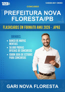Flashcards Anki para o Concurso Prefeitura Nova Floresta/PB para Gari Nova Floresta - 600 Flashcards