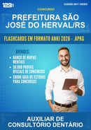 Flashcards Anki para o Concurso Prefeitura São José do Herval/RS para Auxiliar de Consultório Dentário - 600 Flashcards