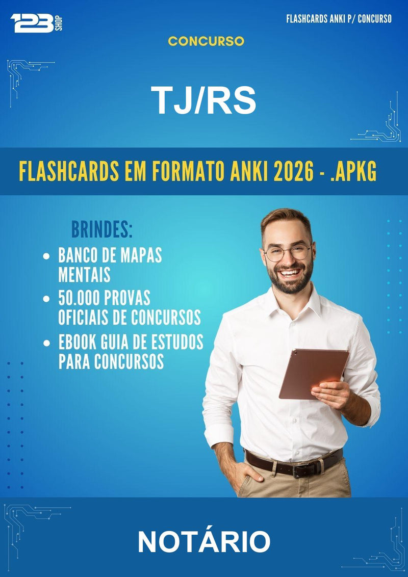 Flashcards Anki para o Concurso Tj/RS para Notário - 600 Flashcards