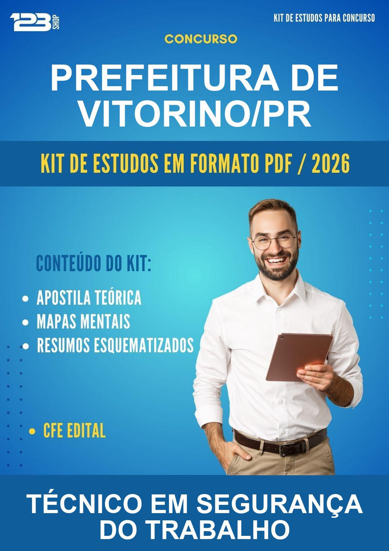 Kit de Estudos para o Concurso Prefeitura de Vitorino/PR para Técnico Em Segurança do Trabalho