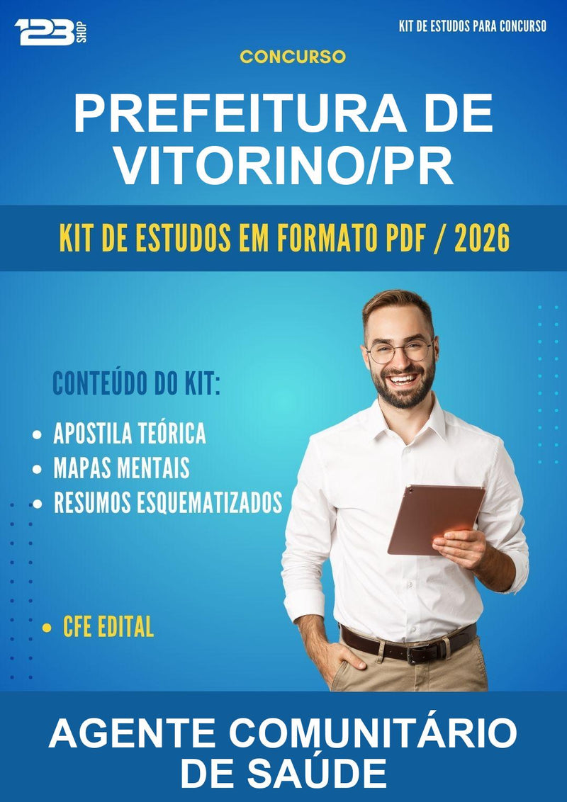 Kit de Estudos para o Concurso Prefeitura de Vitorino/PR para Agente Comunitário de Saúde