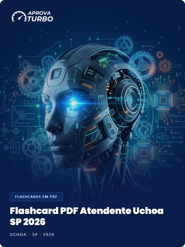 Flashcard PDF Atendente Uchoa SP 2026 - 1.000 Flashcards