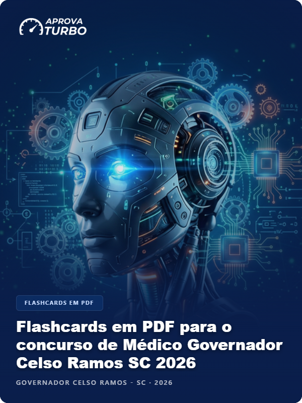 Flashcards em PDF para o concurso de Médico Governador Celso Ramos SC 2026 - 1.000 Flashcards