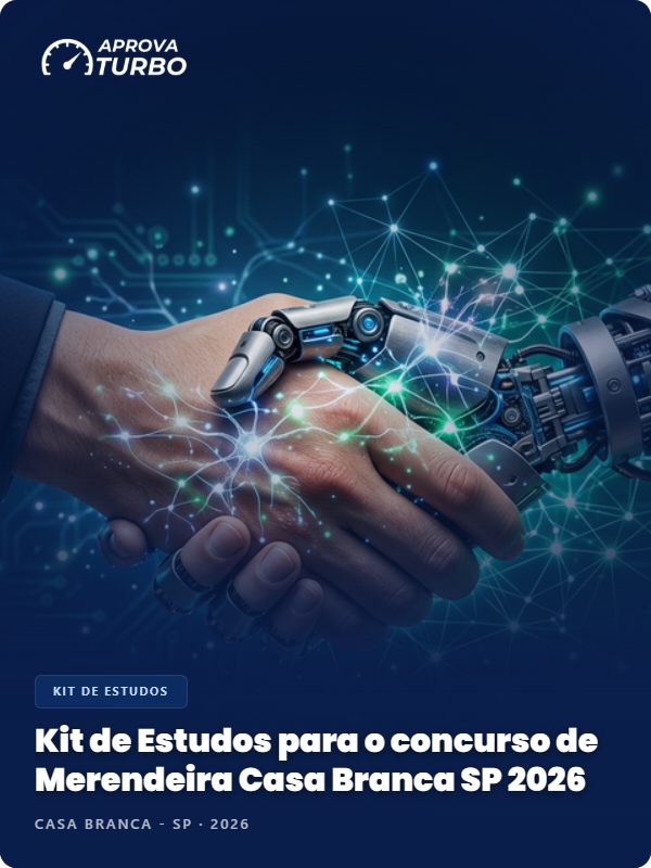 Kit de Estudos para o concurso de Merendeira Casa Branca SP 2026